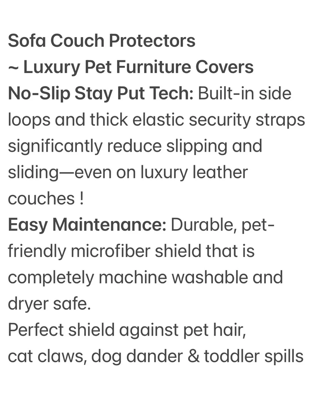 Couch Protector Slipcover Quilted Pet Cover Recliner Cover Sofa Reversible Tan